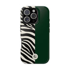 Zebra Print x Emerald Green Phone Case