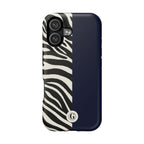 Zebra Print x Navy Blue Phone Case