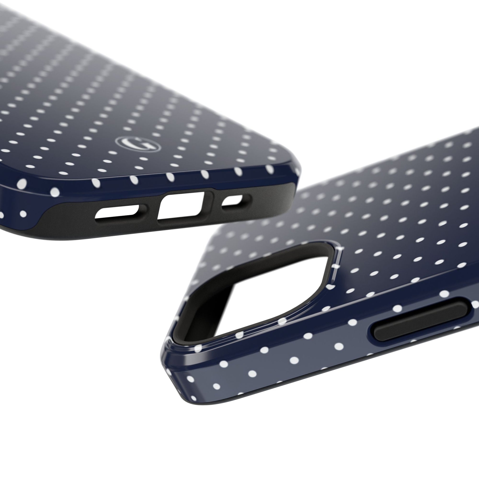 Navy Blue Polka Dots Phone Case