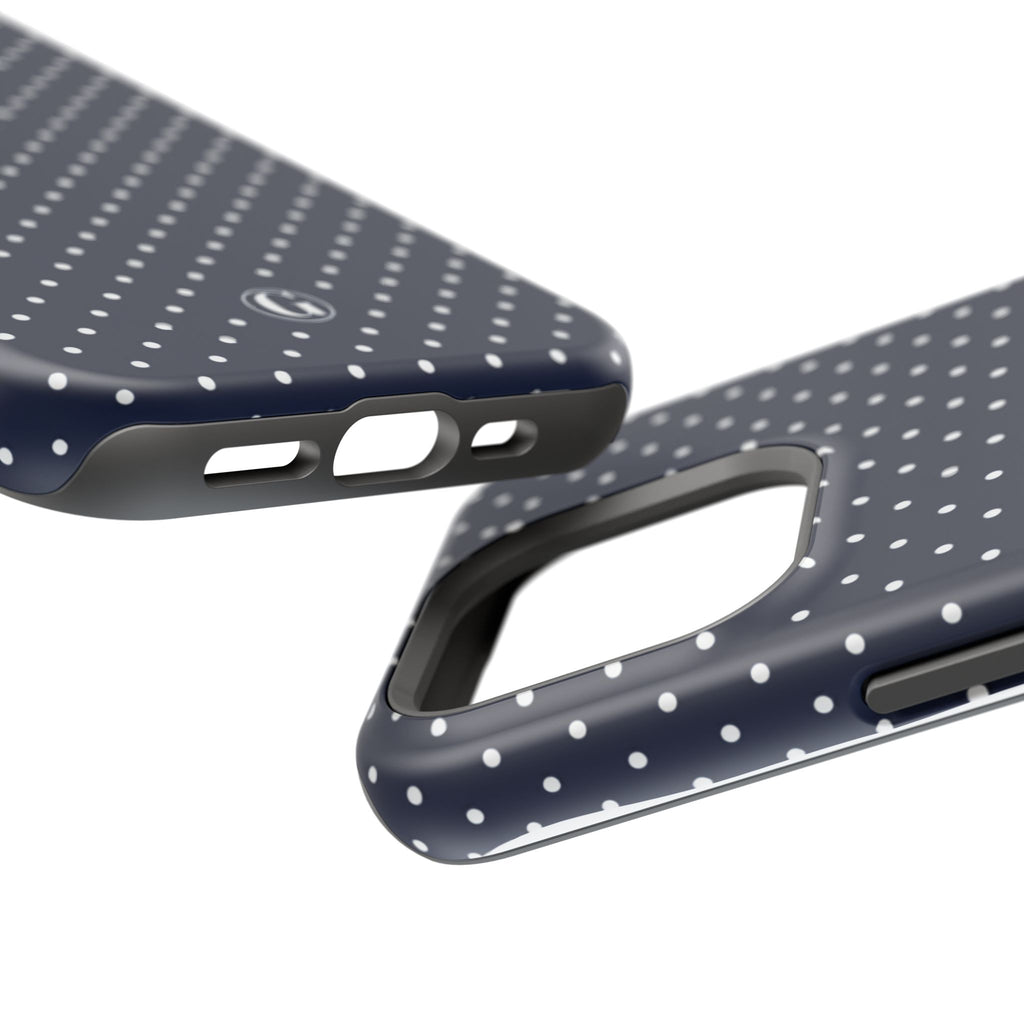 Navy Blue Polka Dots Phone Case