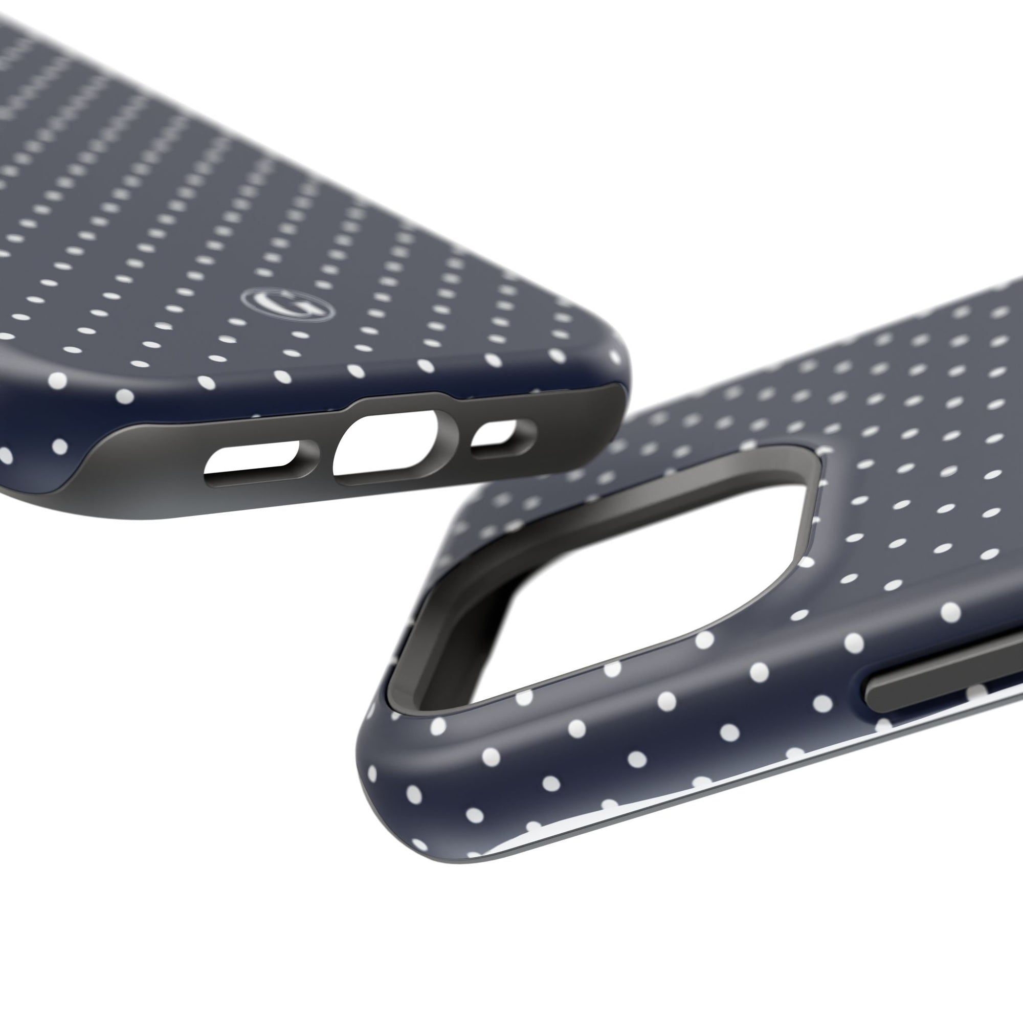 Navy Blue Polka Dots Phone Case