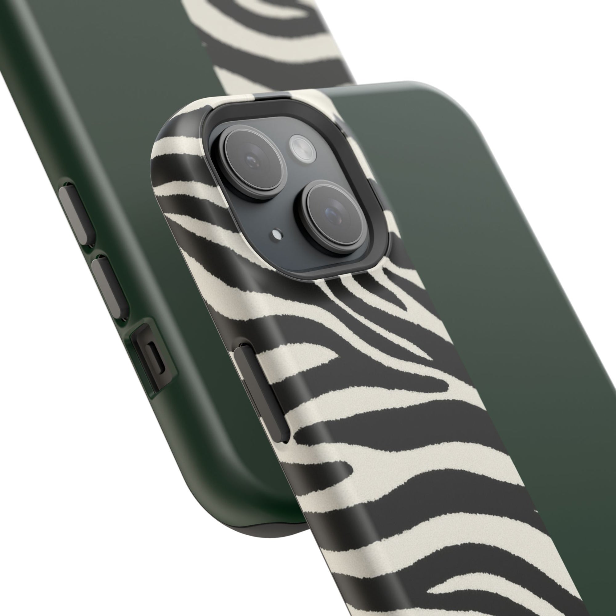 Zebra Print x Emerald Green Phone Case