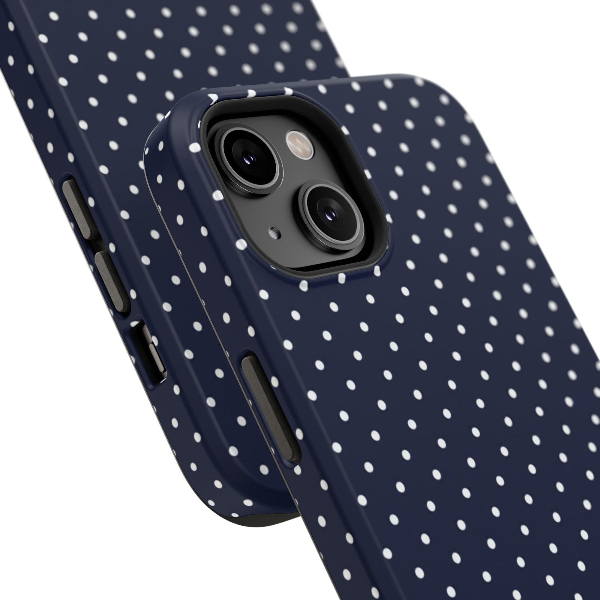 Navy Blue Polka Dots Phone Case