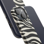 Zebra Print x Navy Blue Phone Case