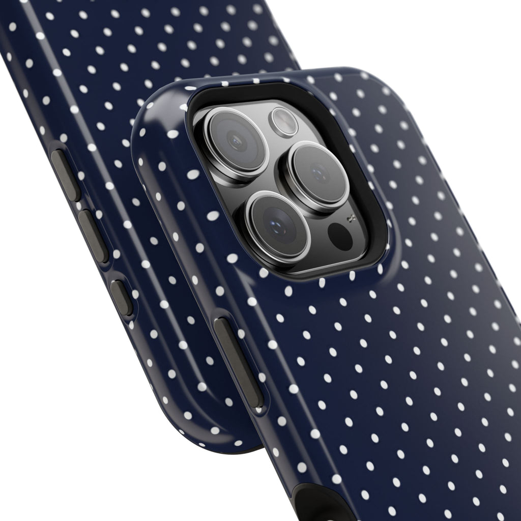 Navy Blue Polka Dots Phone Case