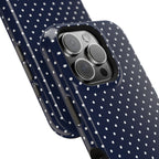 Navy Blue Polka Dots Phone Case