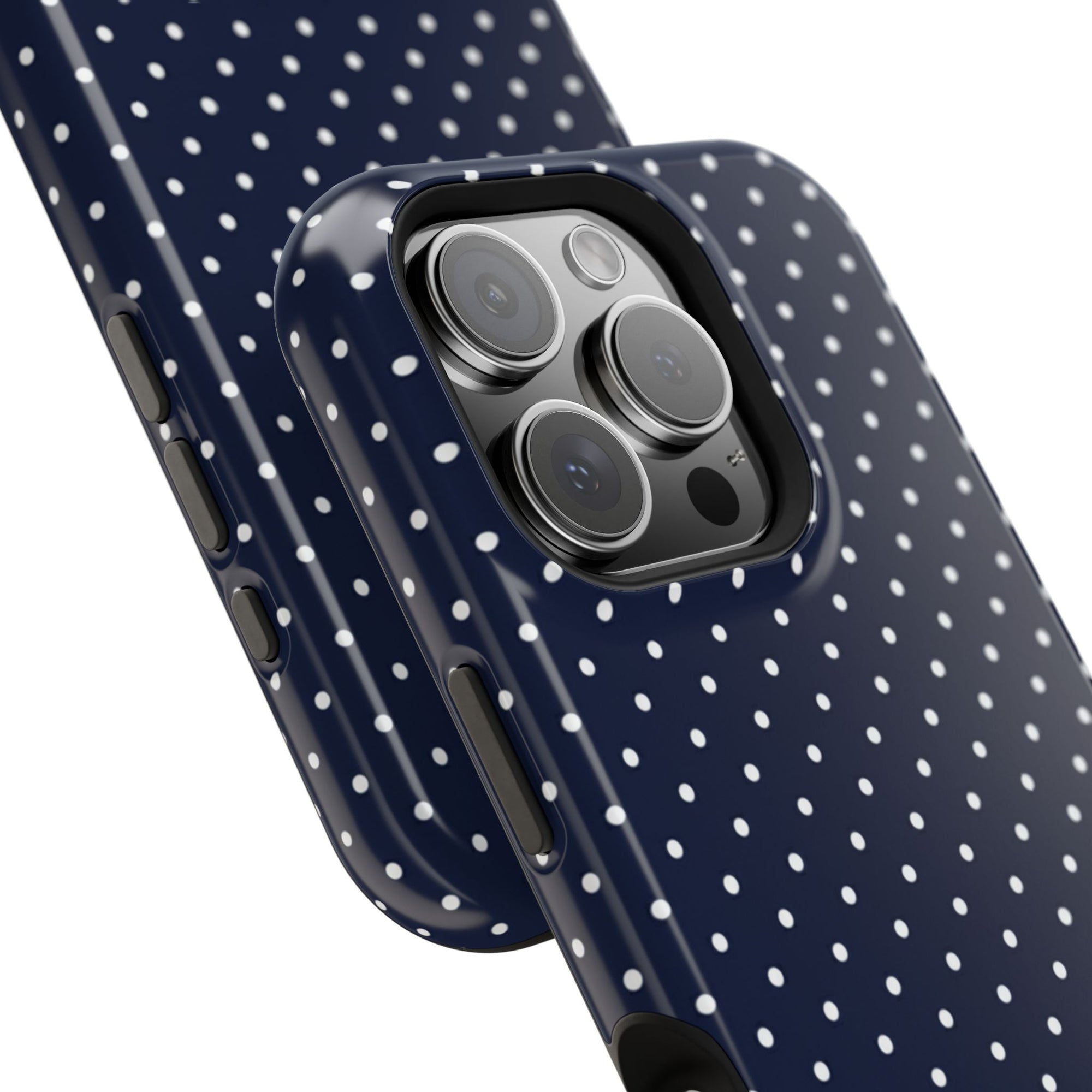 Navy Blue Polka Dots Phone Case