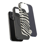 Zebra Print x Navy Blue Phone Case