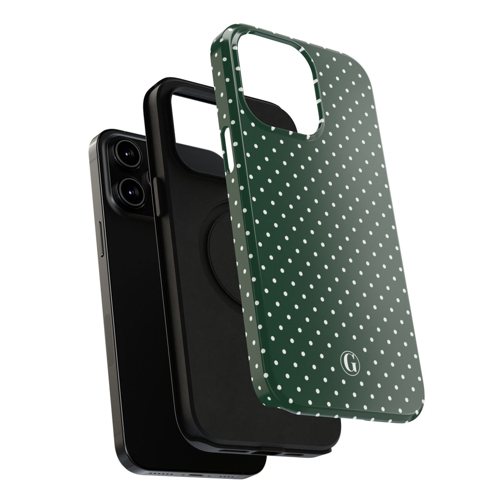 Emerald Green Polka Dots Phone Case