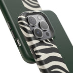 Zebra Print x Emerald Green Phone Case