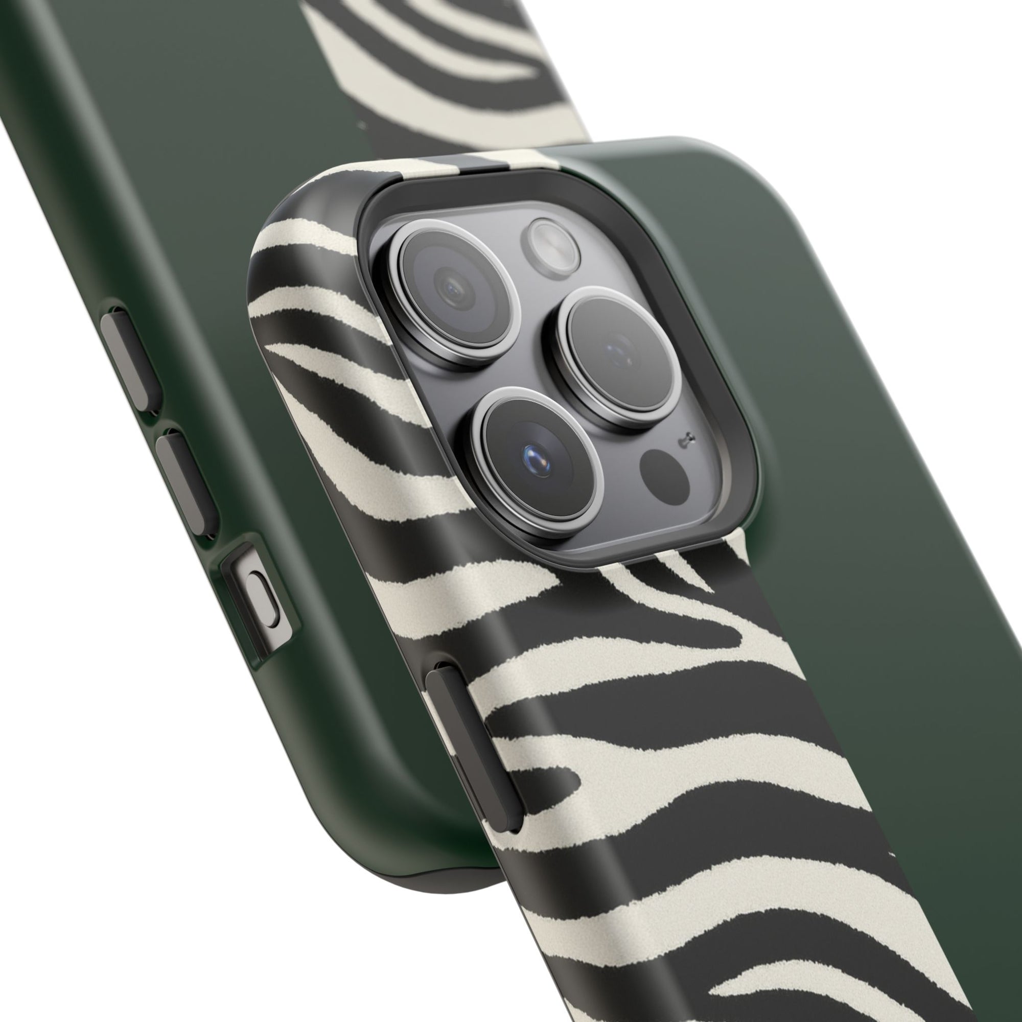 Zebra Print x Emerald Green Phone Case