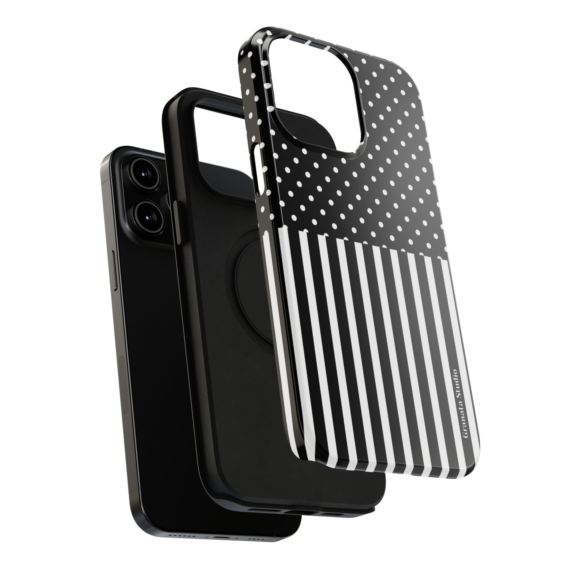 B&W Polka Dots x Stripes Phone Case