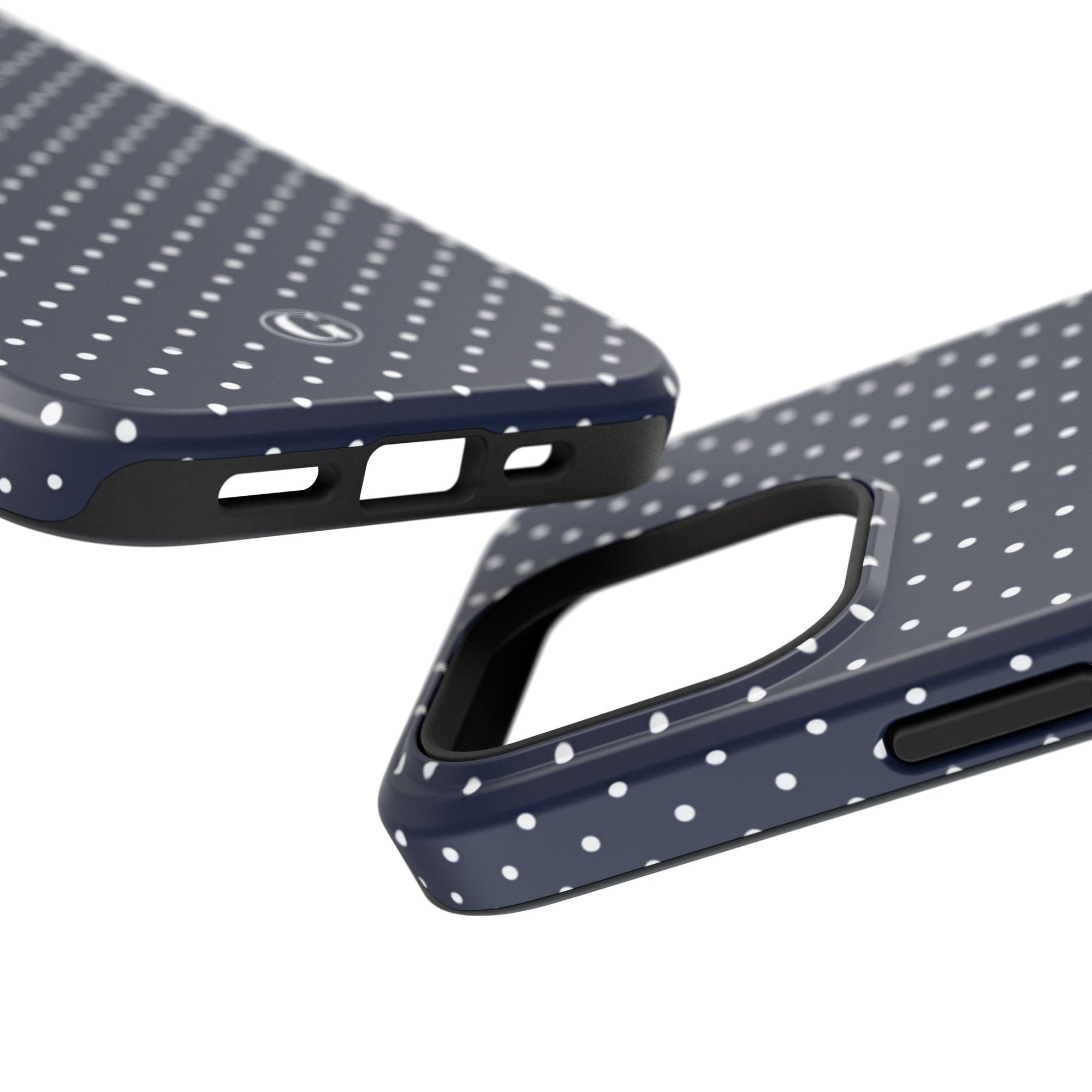 Navy Blue Polka Dots Phone Case