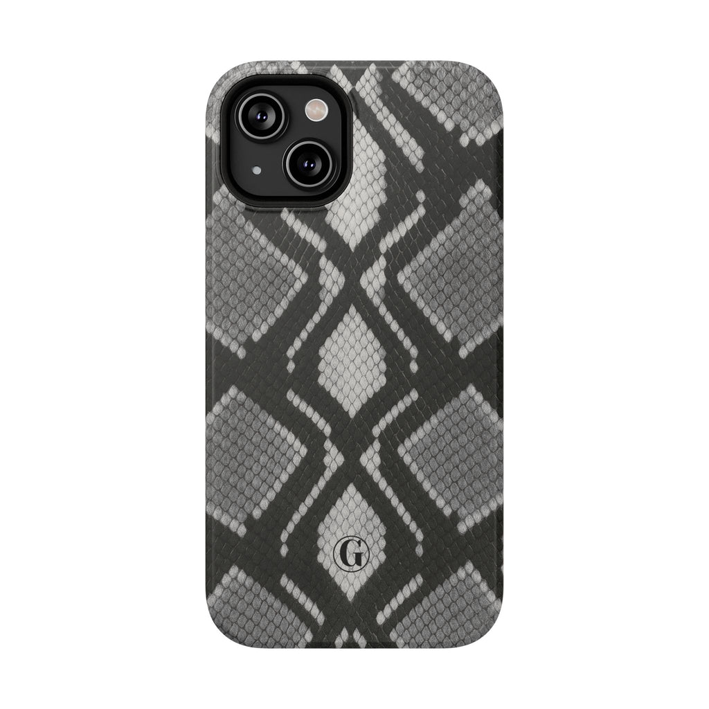Grey Snakeskin Print Phone Case
