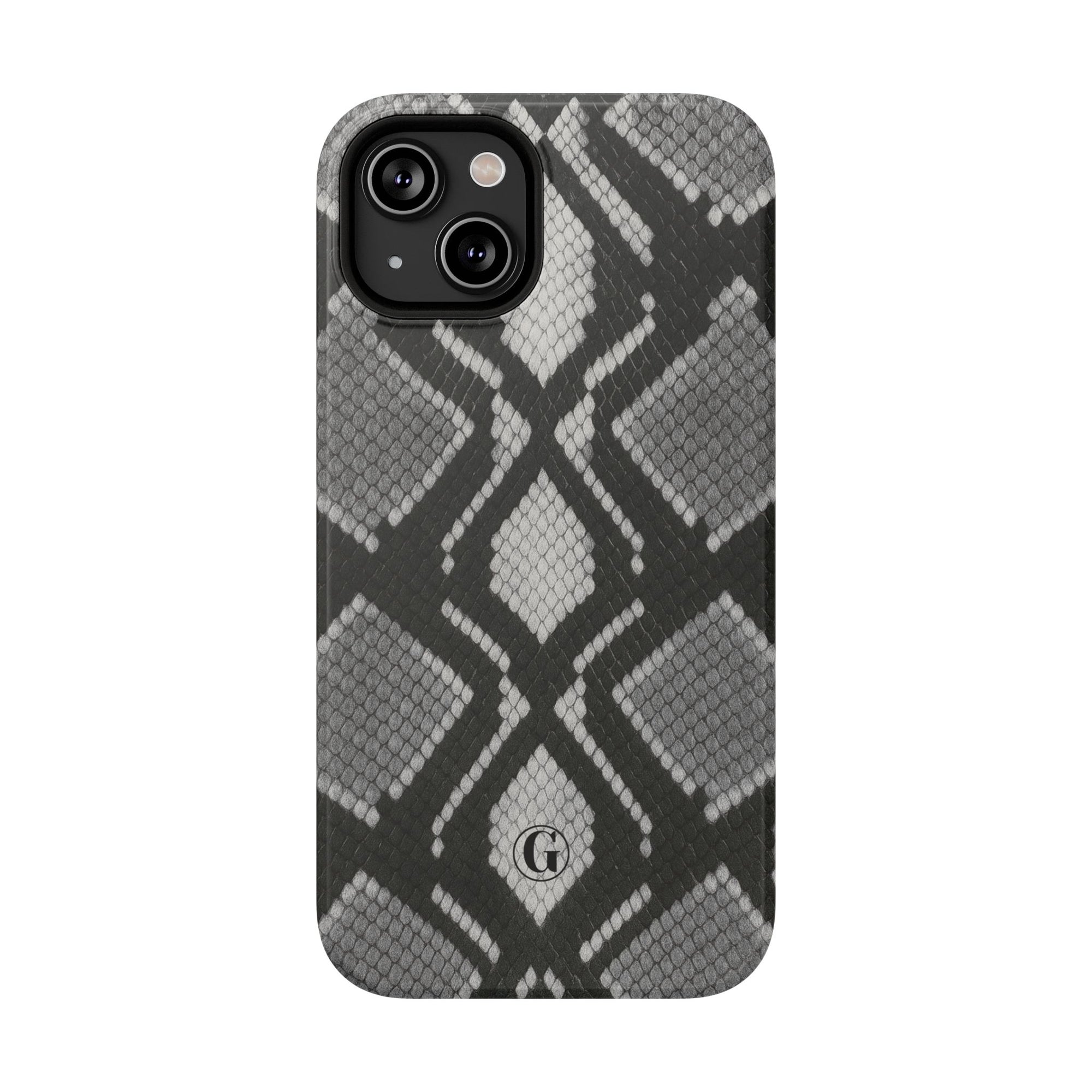 Grey Snakeskin Print Phone Case