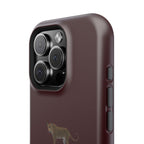 Burgundy 'Peace of Mind' Panther Phone Case