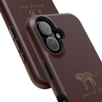 Burgundy 'Peace of Mind' Panther Phone Case