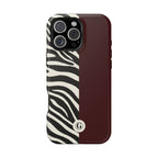 Zebra Print x Burgundy Phone Case