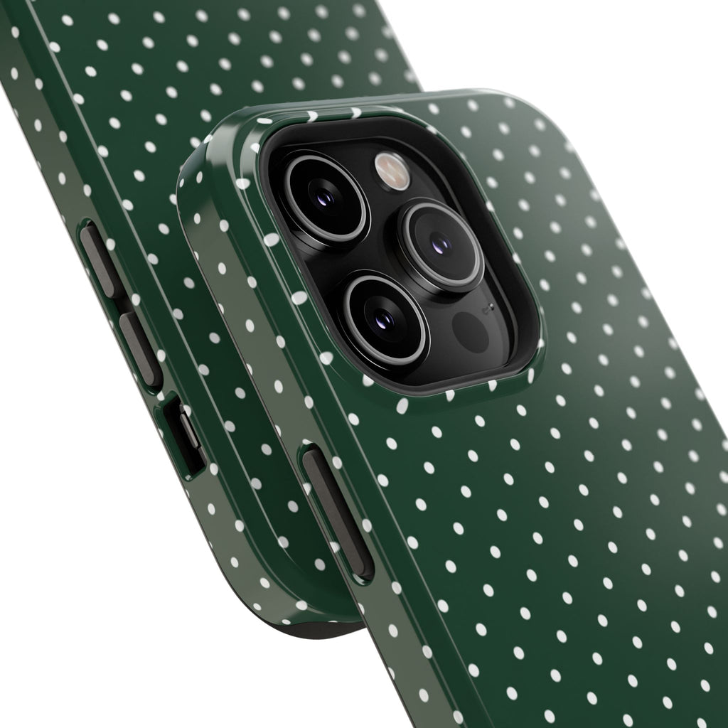 Emerald Green Polka Dots Phone Case