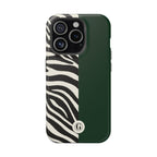 Zebra Print x Emerald Green Phone Case