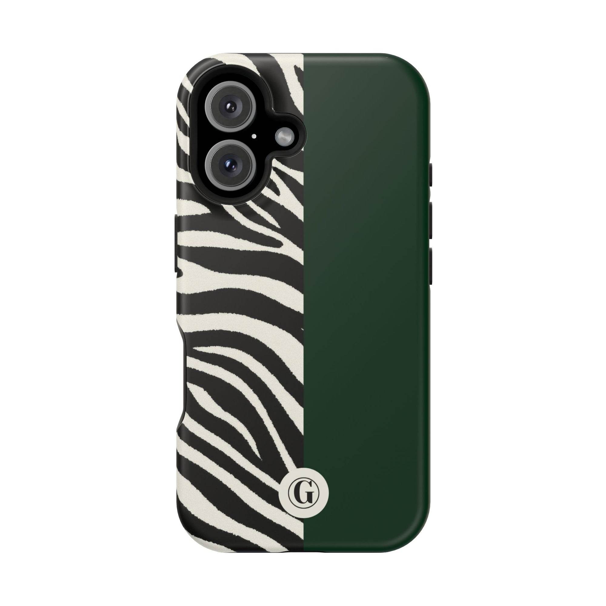 Zebra Print x Emerald Green Phone Case