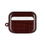 Burgundy Crocodile Print AirPod Case
