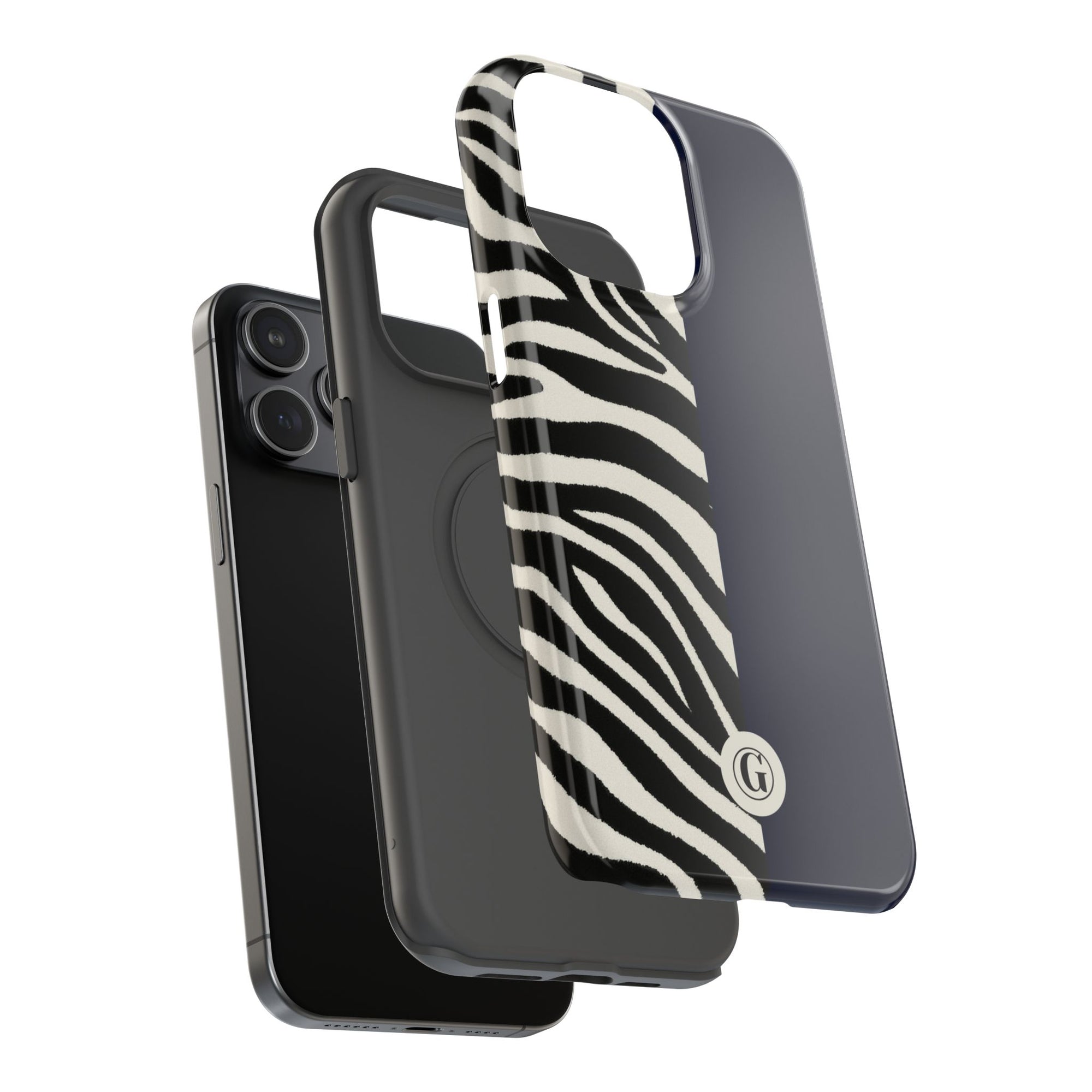 Zebra Print x Navy Blue Phone Case
