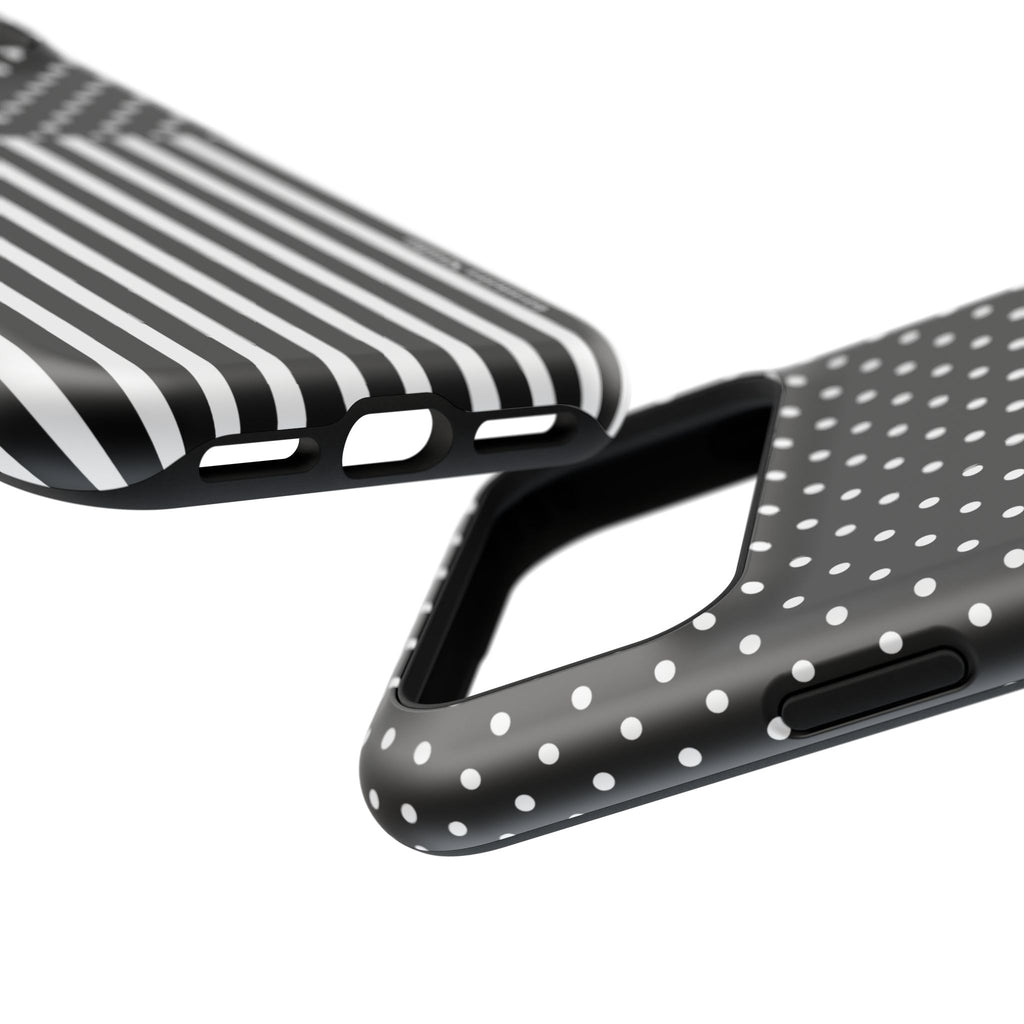 B&W Polka Dots x Stripes Phone Case