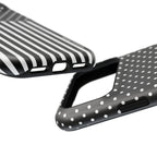 B&W Polka Dots x Stripes Phone Case