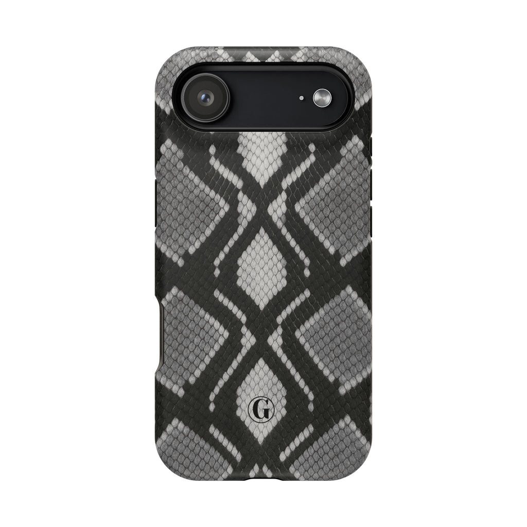 Grey Snakeskin Print Phone Case