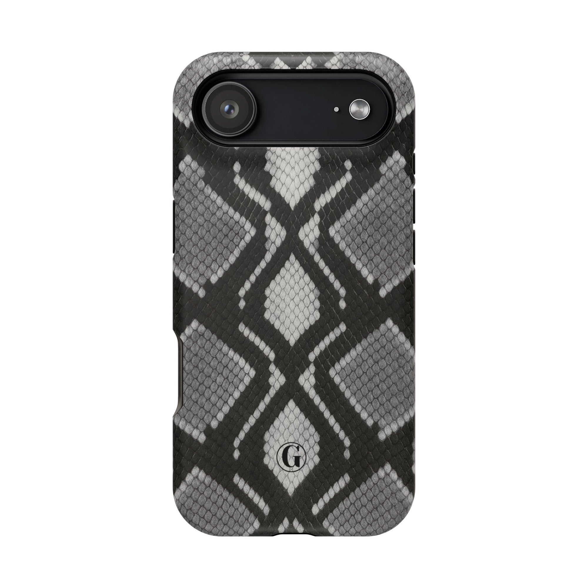 Grey Snakeskin Print Phone Case