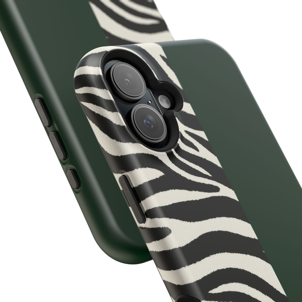Zebra Print x Emerald Green Phone Case