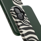 Zebra Print x Emerald Green Phone Case