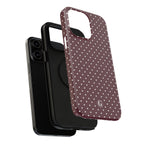 Burgundy Polka Dots Phone Case