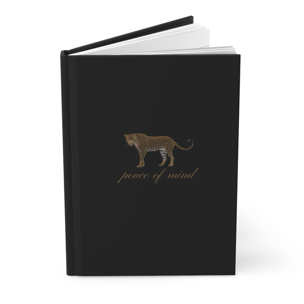 Hardcover Journal — 'Peace of Mind' Cheetah Black