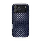Navy Blue Polka Dots Phone Case