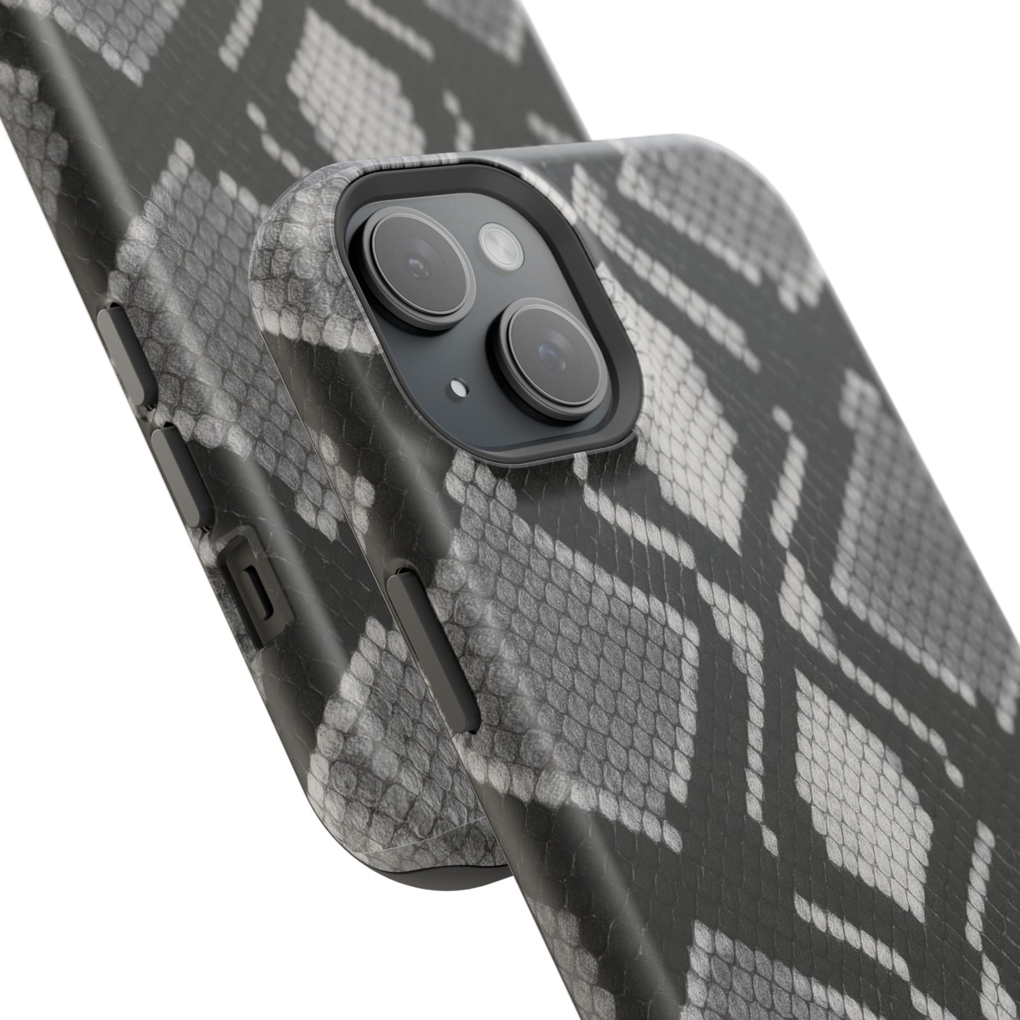 Grey Snakeskin Print Phone Case