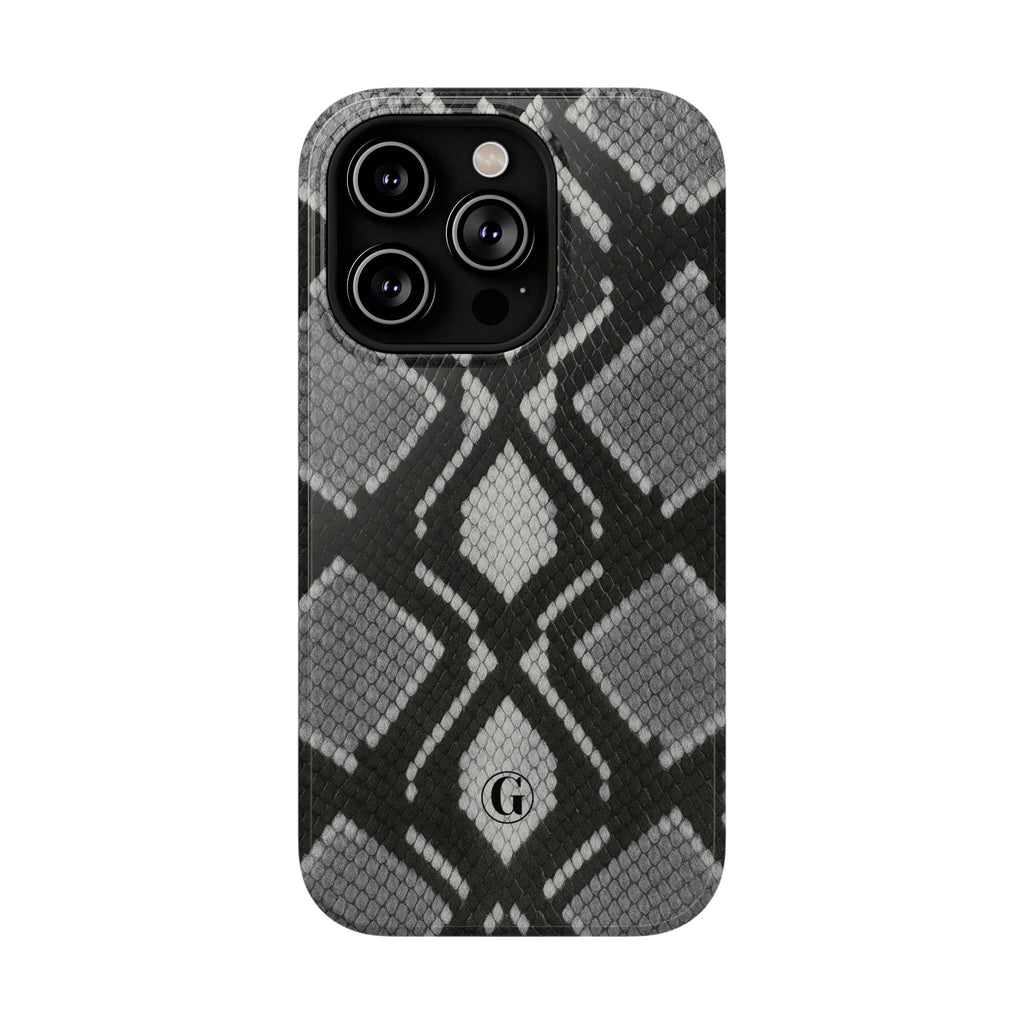 Grey Snakeskin Print Phone Case