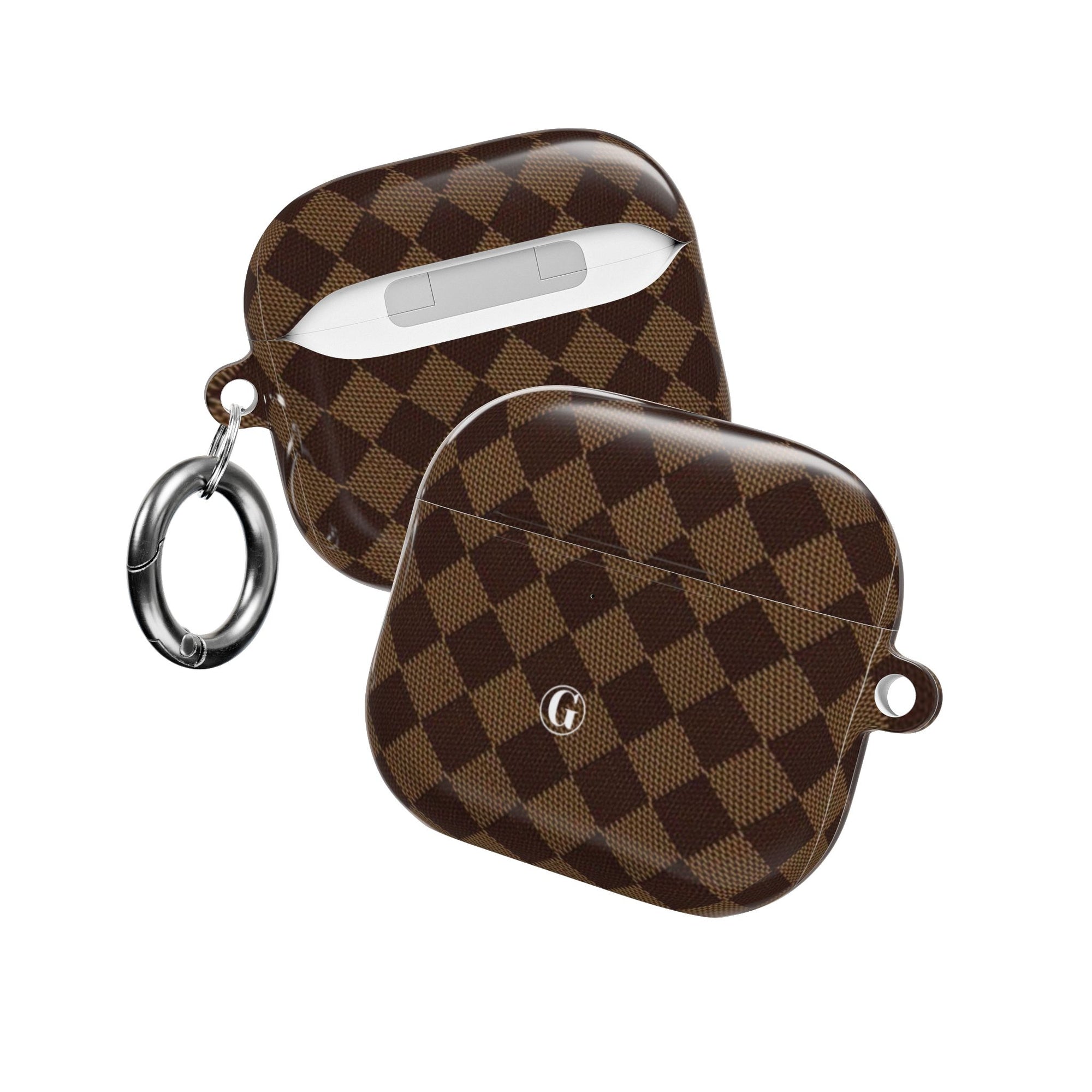 Brown Checkmate AirPod Case
