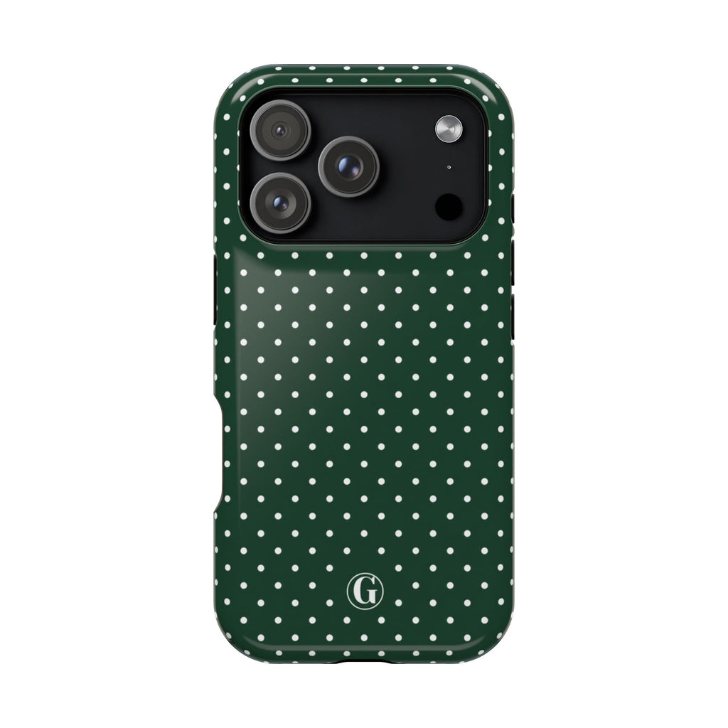 Emerald Green Polka Dots Phone Case