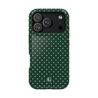 Emerald Green Polka Dots Phone Case