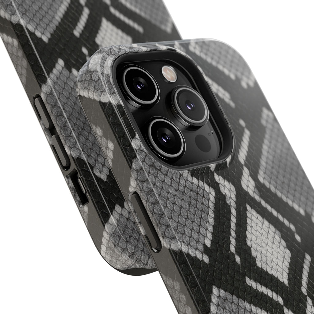 Grey Snakeskin Print Phone Case