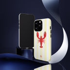 Yellow Stripes & Crawfish Phone Case