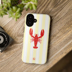 Yellow Stripes & Crawfish Phone Case
