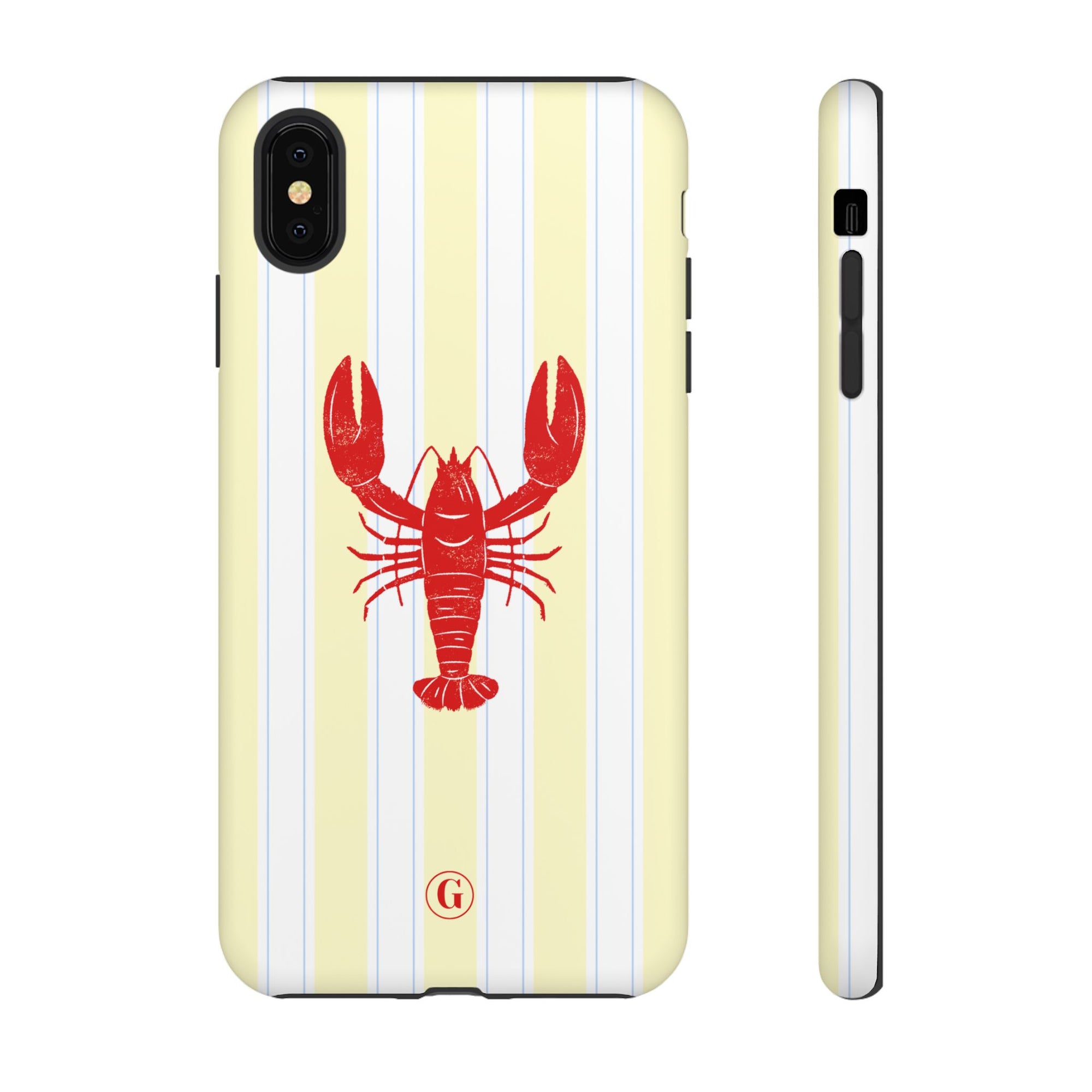 Yellow Stripes & Crawfish Phone Case