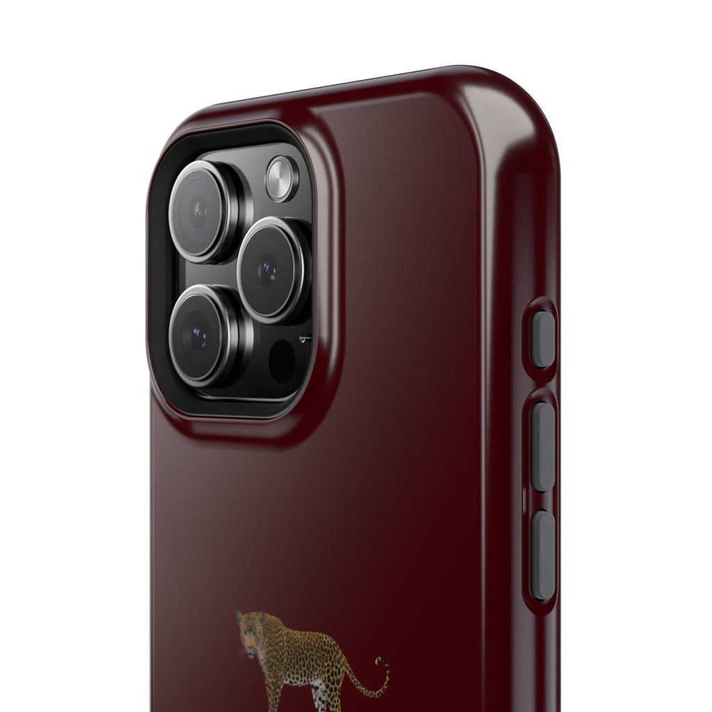 Burgundy 'Peace of Mind' Panther Phone Case
