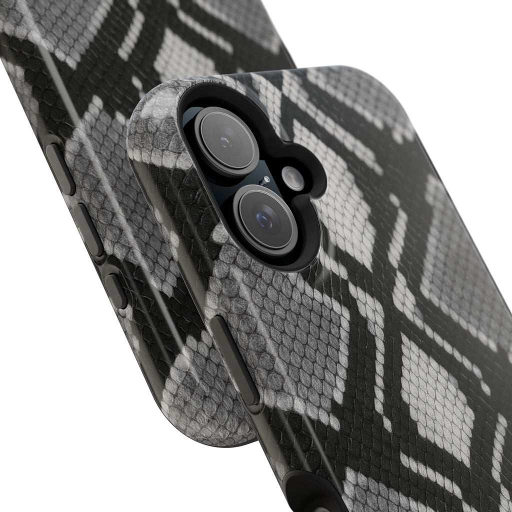 Grey Snakeskin Print Phone Case