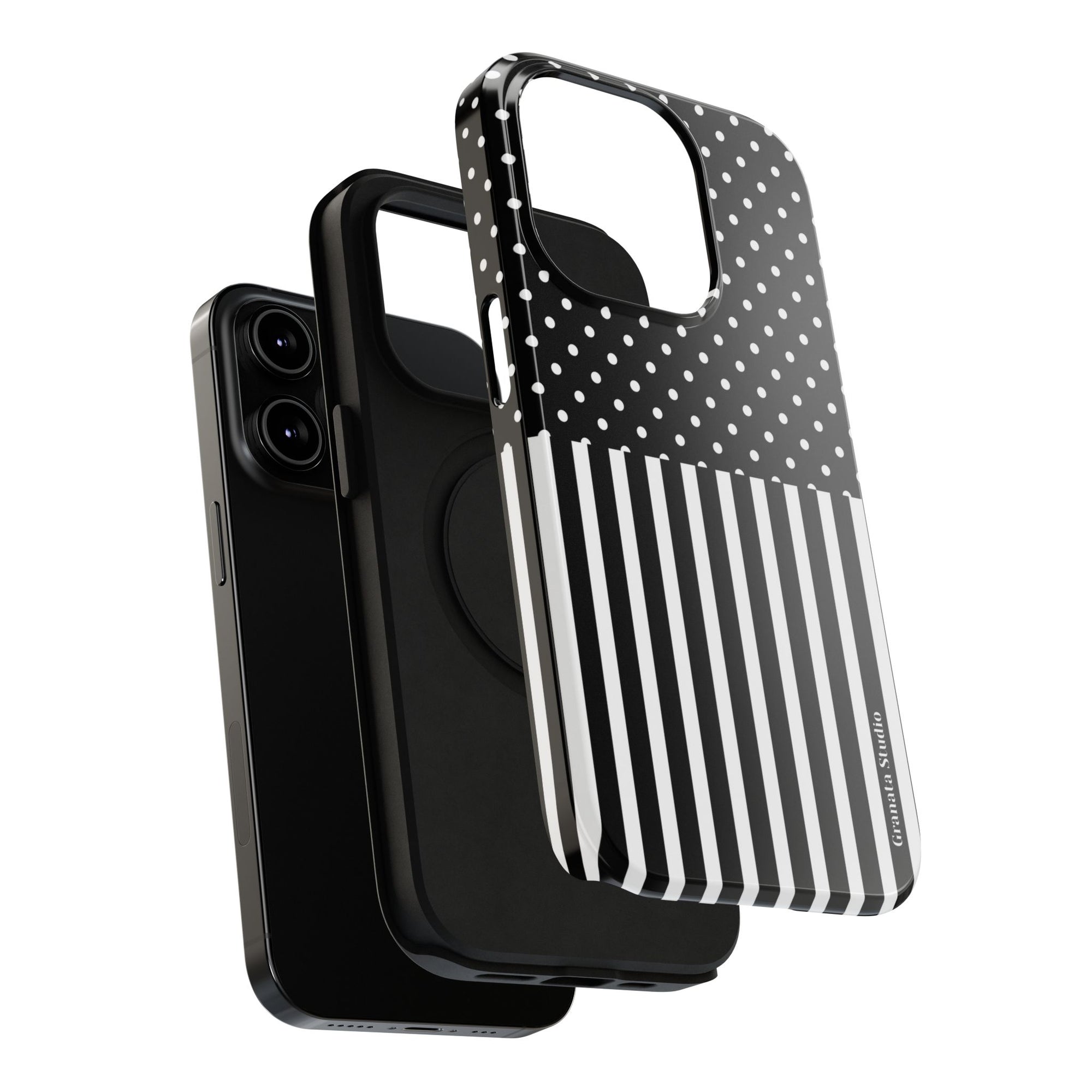 B&W Polka Dots x Stripes Phone Case