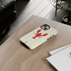 Yellow Stripes & Crawfish Phone Case