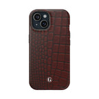 Burgundy Crocodile Print Phone Case